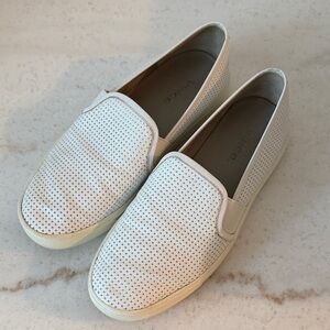 Women's Vince Blair Cream Perforated Loafers